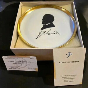 Vtg German Fürstenberg Composer Silhouette Plates #843 1st Issue 1971 Set Of 6